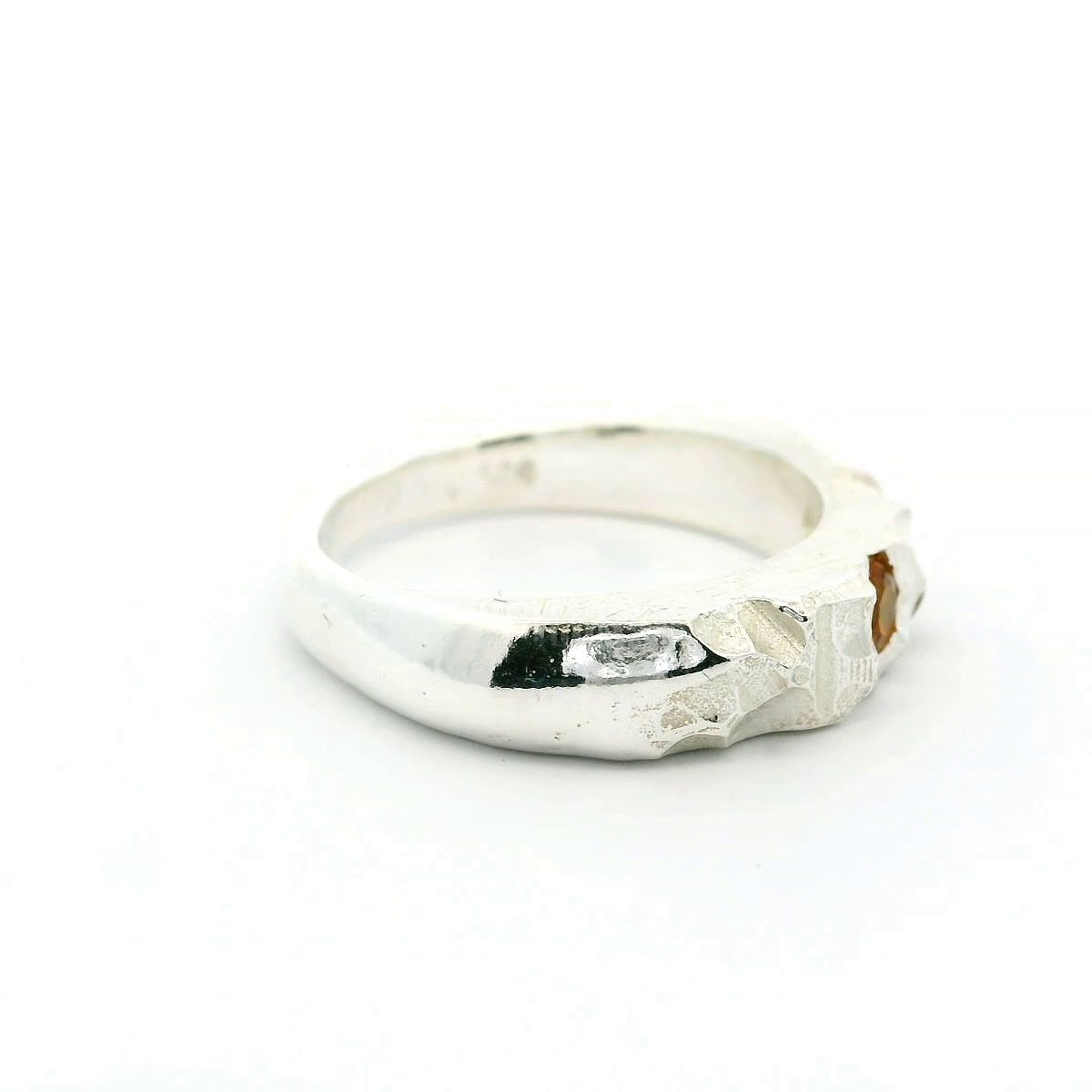 Citrin-Silberring Größe 59