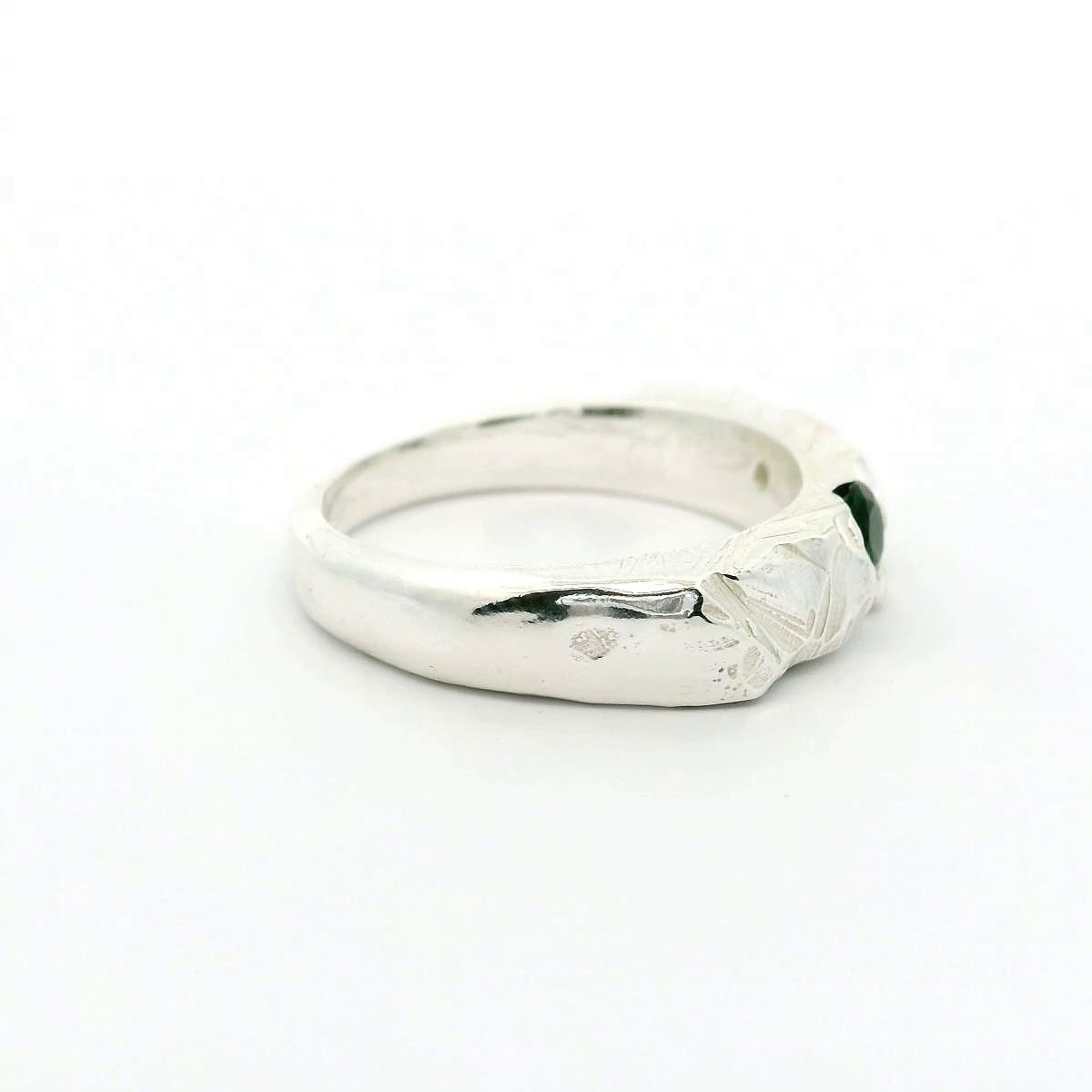 Turmalin-Silberring Größe 60