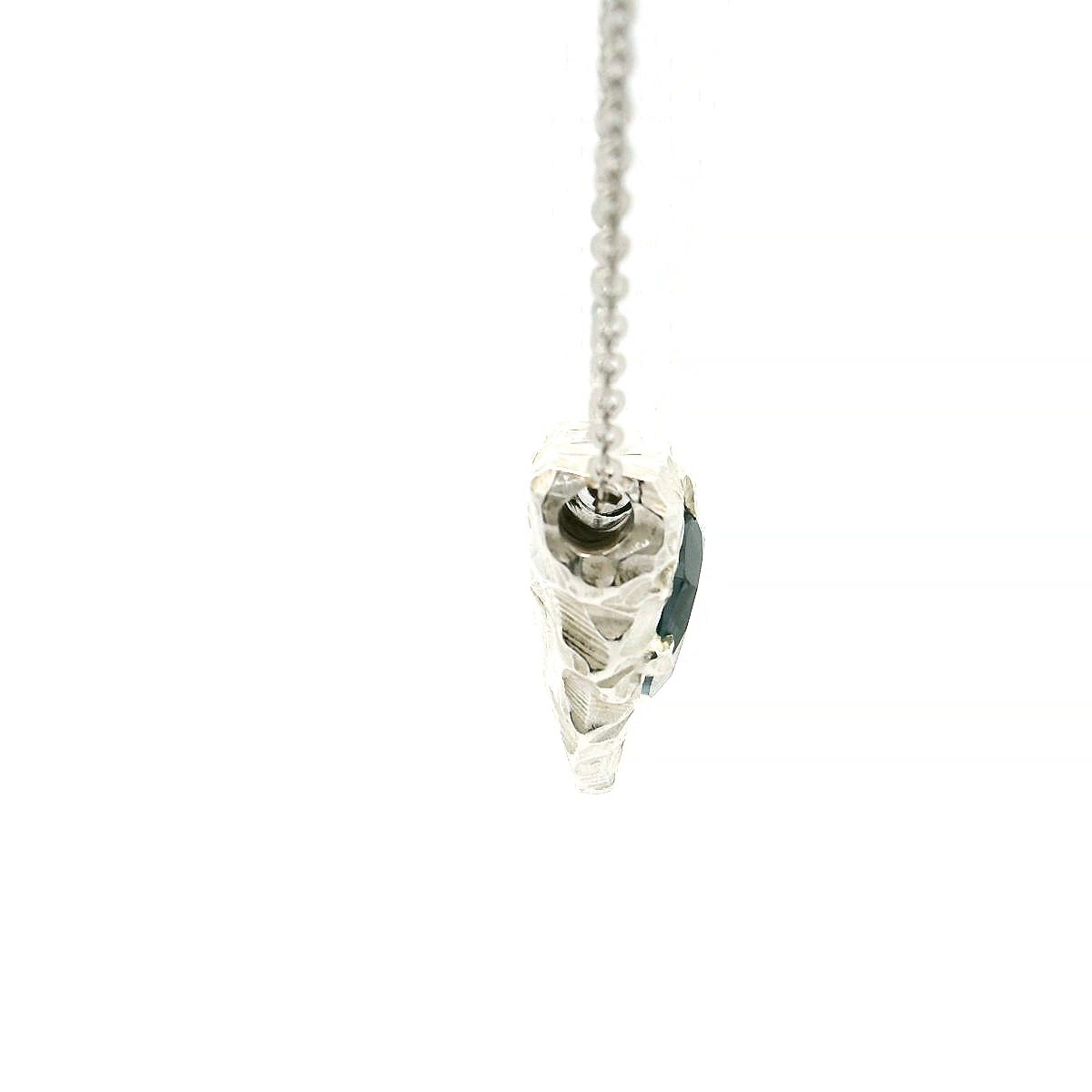 London Blue Topas Anhänger Trillion in 925 Sterlingsilber