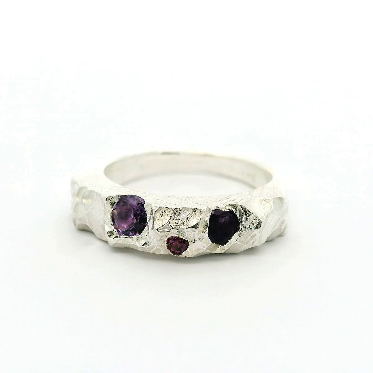 Amethyst-Silberring Größe 58,5